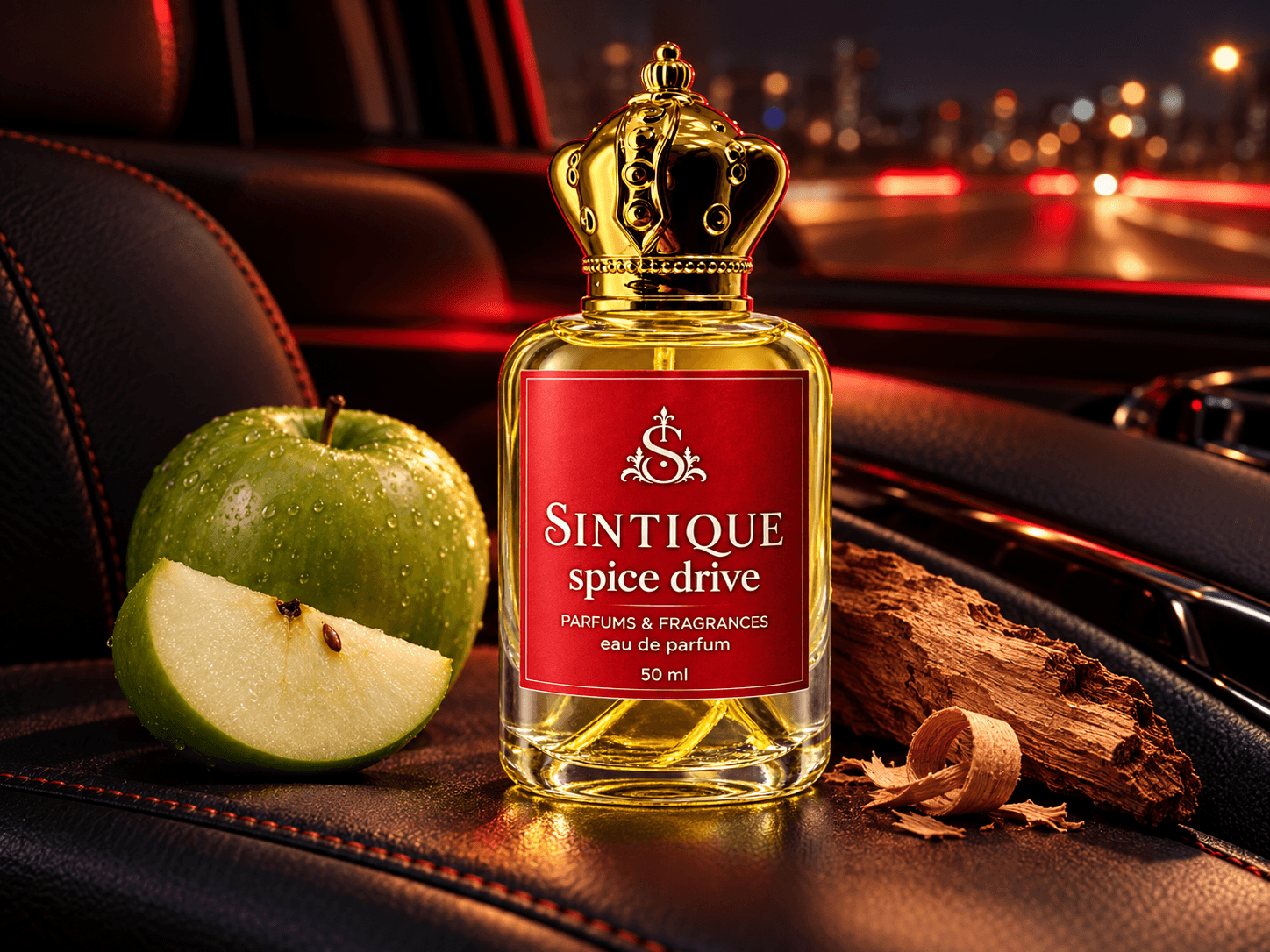 Spice Drive perfume with its scent ingredients